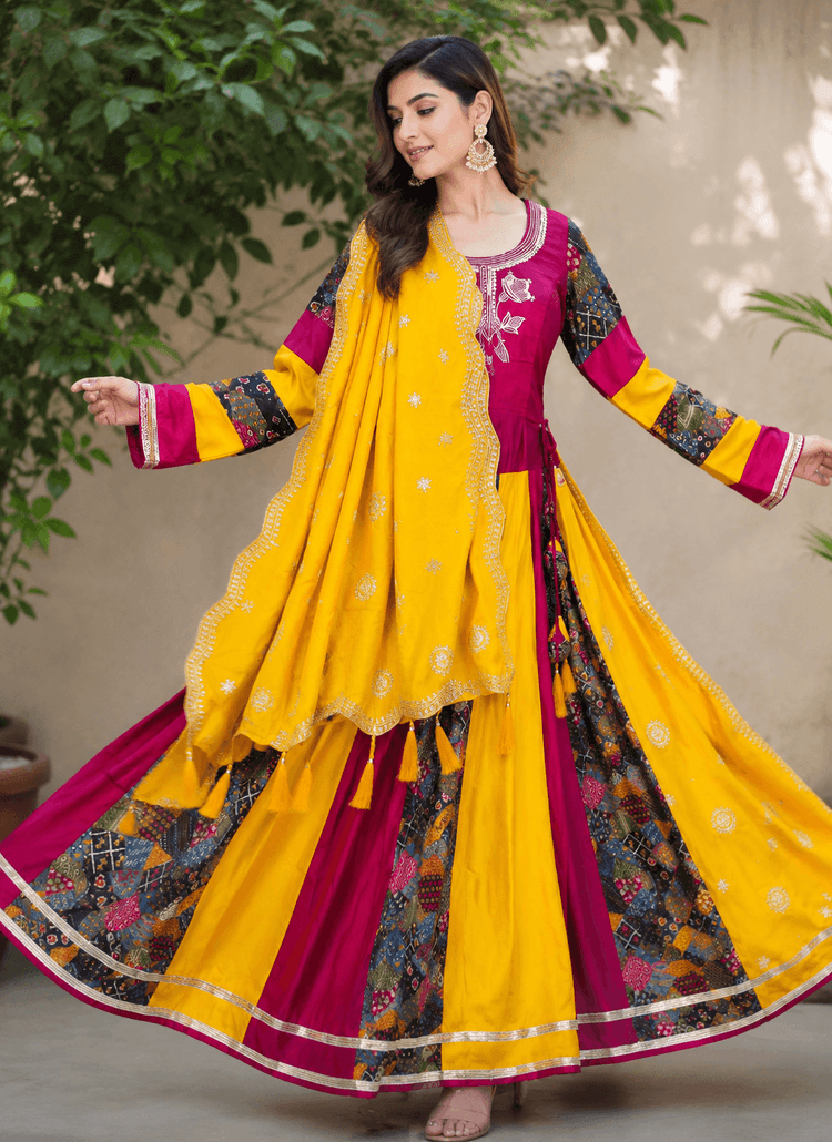 Vibrant Guler Kathiawadi Chaniya Choli (NH09)